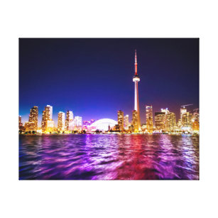 Toile Horizon de Toronto la nuit