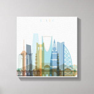 Toile Horizon de ville de Riyadh, Arabie Saoudite  