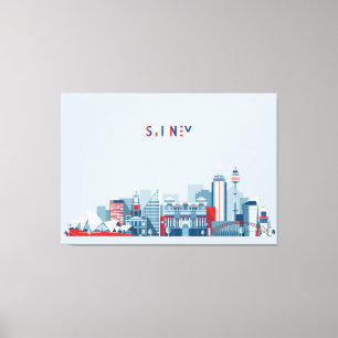 Toile Horizon de ville de Sydney Australie