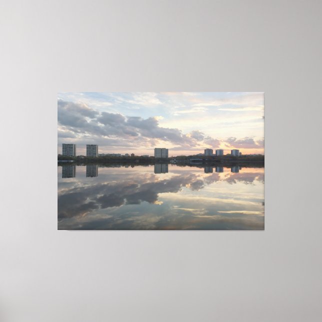 Toile Horizon Douce — Réflexion Silencieuse (Recto)