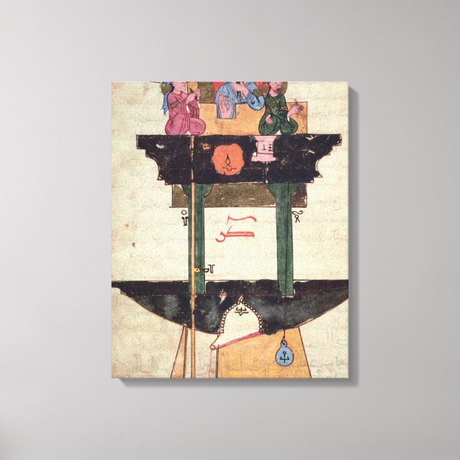 Toile Horloge à eau avec figures automatisées (Recto)