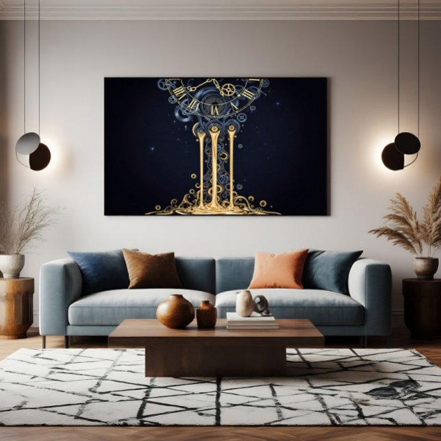 Toile Horloge Cosmique Fondante (Créateur téléchargé)