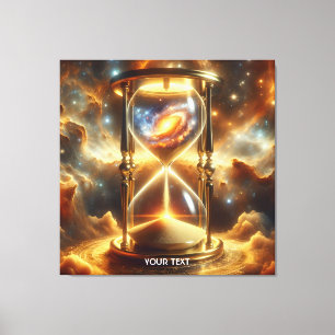 Toile Horloge en verre spatial mignonne Imaginaire