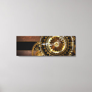 Toile Horloge Steampunk avec des engrenages anciens
