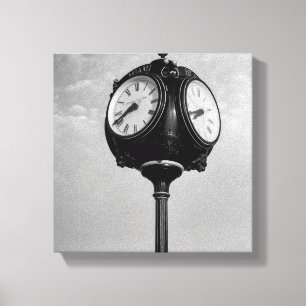 Toile Horloge sur la route 66
