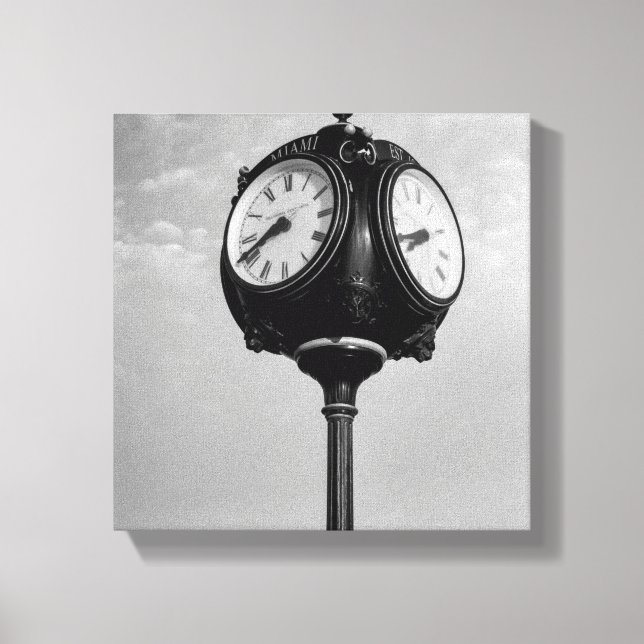 Toile Horloge sur la route 66  (Recto)
