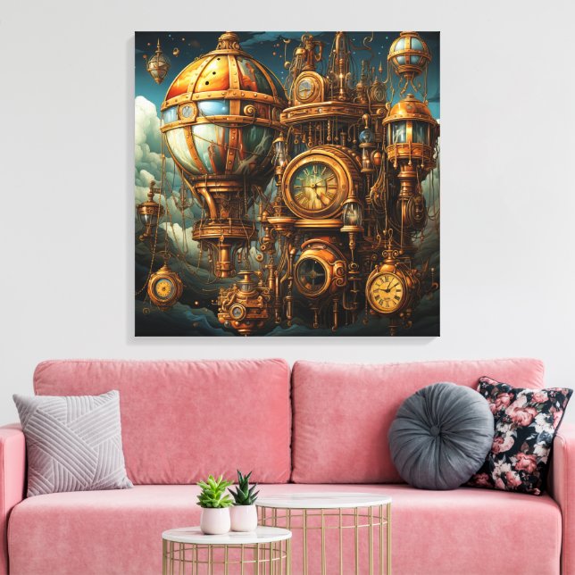 Toile Horloges Steampunk Canvas Art (Insitu(Salon))