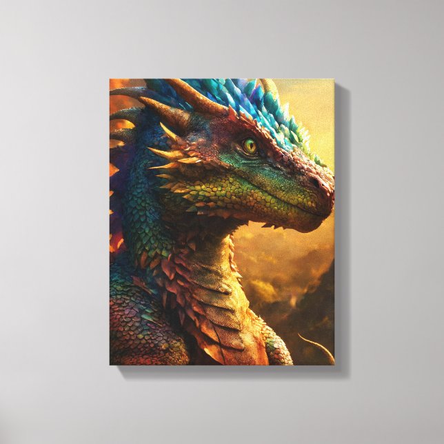 Toile Horned Guardian : The Mythical Monitor Dragon" (Recto)