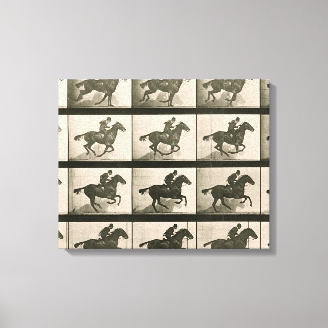 Toile Horse Motion Photographie Vintage (Recto)