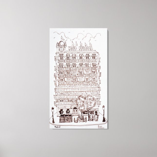 Toile Hôtel Mediodia, Madrid, Espagne (Recto)