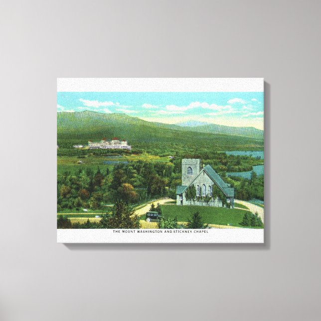Toile Hôtel Mt Washington, Stickney Chapel View (Recto)