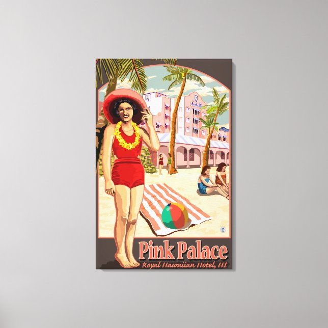 Toile Hôtel Royal Hawaii à Hawaii (Recto)