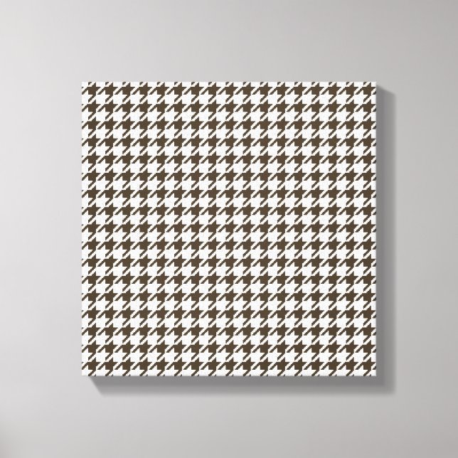 Toile Houndstooth de Brown Combination par Shirley Taylo (Recto)