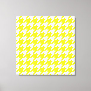 Toile Houndstooth élégant au citron