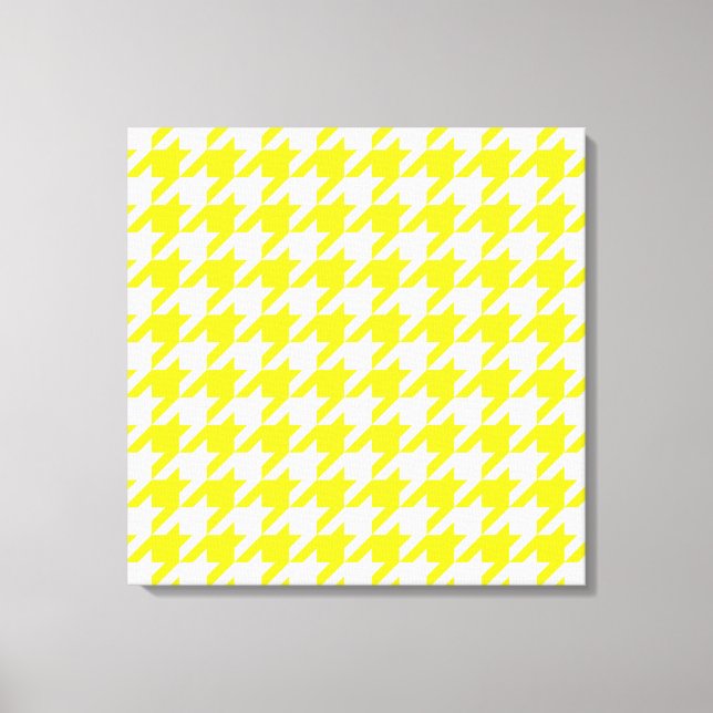 Toile Houndstooth élégant au citron (Recto)
