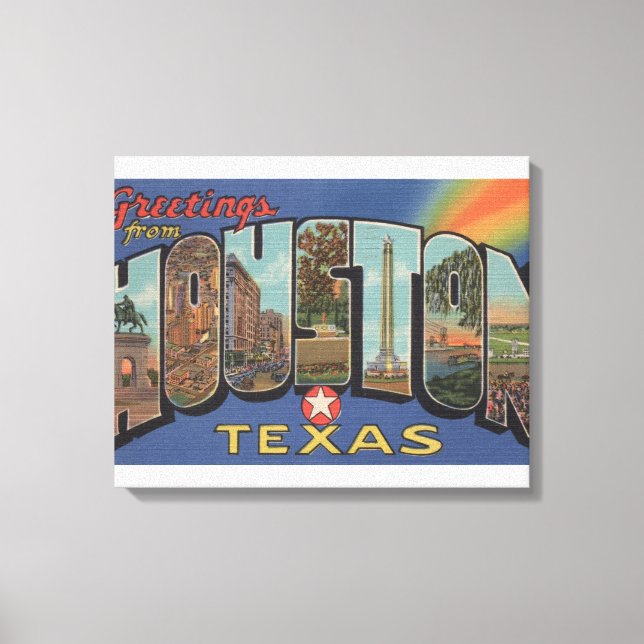 Toile Houston, Texas - Scènes de grandes lettres (Recto)
