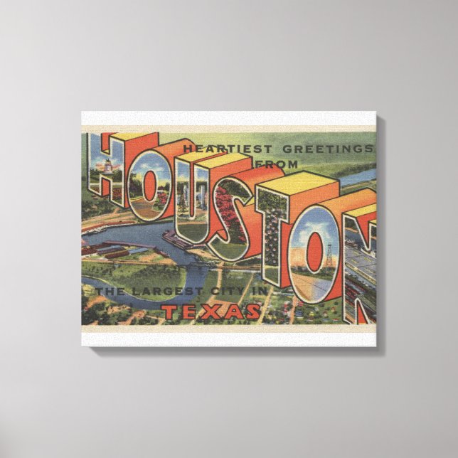 Toile Houston, Texas - Scènes de grandes lettres 2 (Recto)
