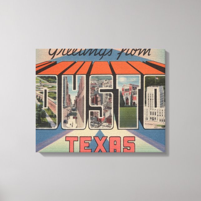 Toile Houston, Texas - Scènes de grandes lettres 3 (Recto)