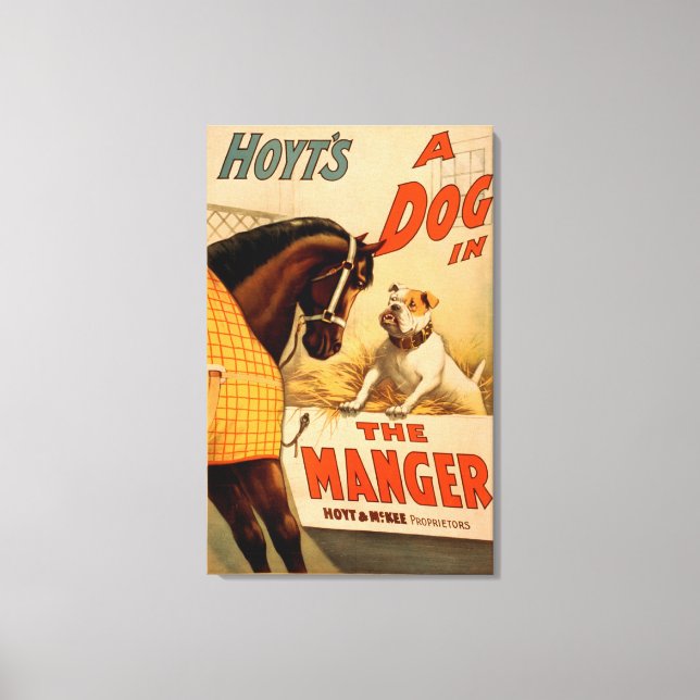 Toile Hoyt's A dog in the Manger Theatre Poster (Recto)