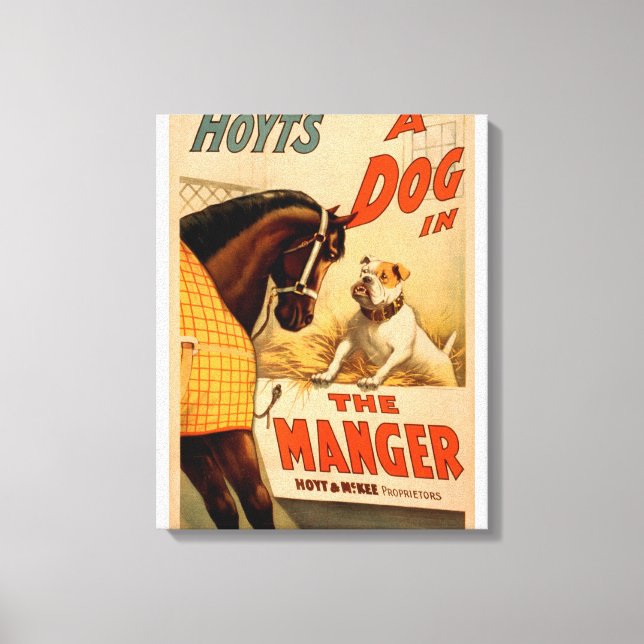 Toile Hoyt's A dog in the Manger Theatre Poster (Recto)