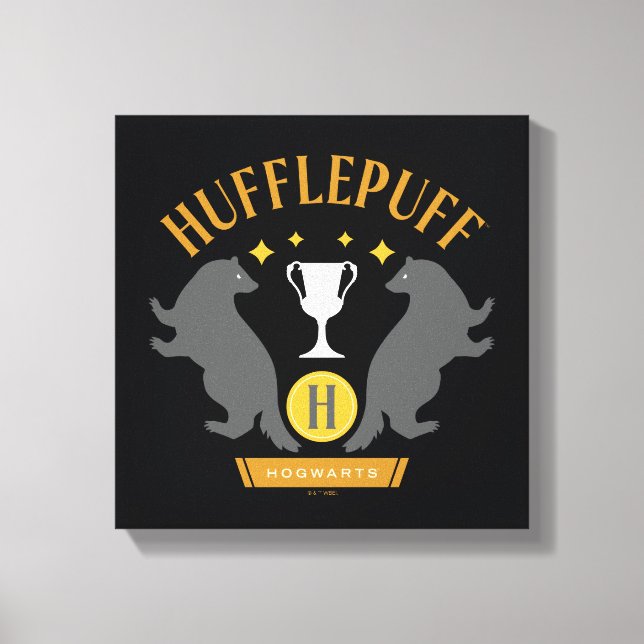 Toile HUFFLEPUFF™ Badger and Cup House Pride Graphisme (Recto)