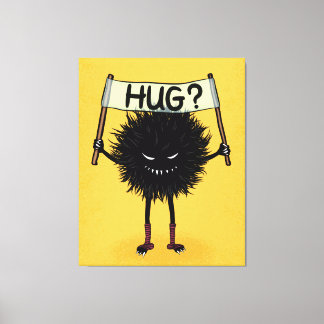 Toile Hug de caractères mal déplaisant