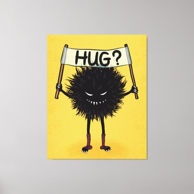 Toile Hug de caractères mal déplaisant (Recto)