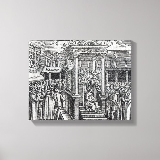 Toile Hugh Latimer Prêcher devant le roi Edward VI (Recto)