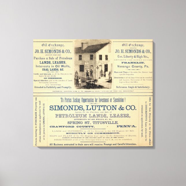 Toile Huile Exchange, Simonds (Recto)