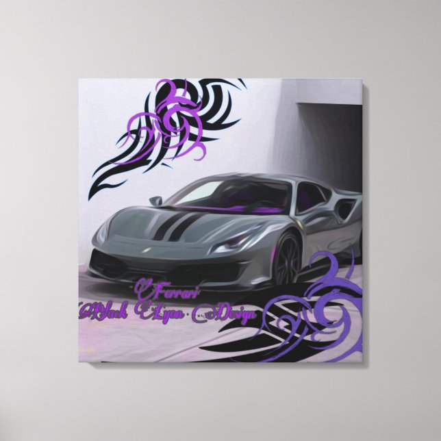 Toile Huile Jhgf Noir Lyon design (Recto)