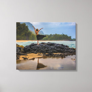 Toile Hula Dancer à Lumaha'i Beach, Kauai, Hawaii