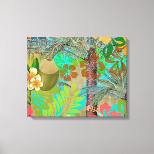 Toile Hula Vintage Floral Graphisme Floral Hawaii