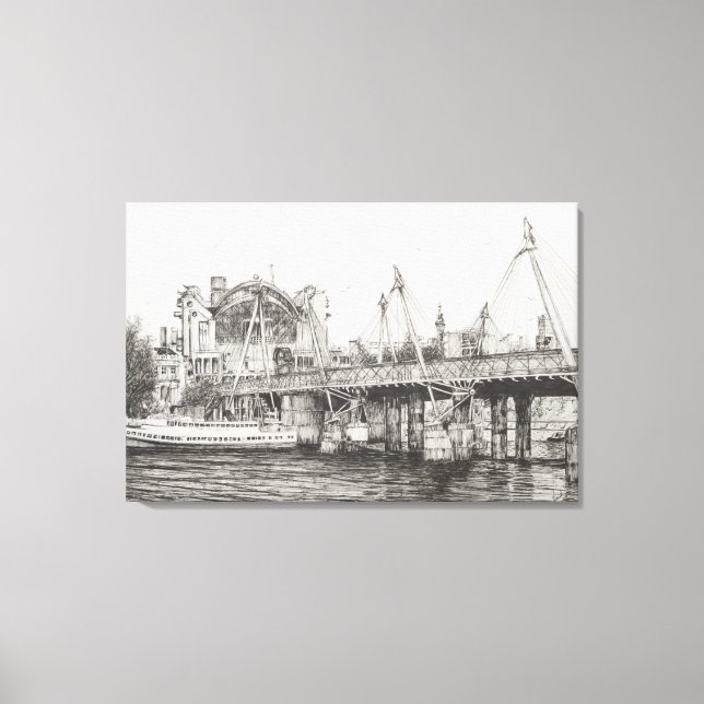 Toile Hungerford Bridge Londres 30/10/2006 (Recto)