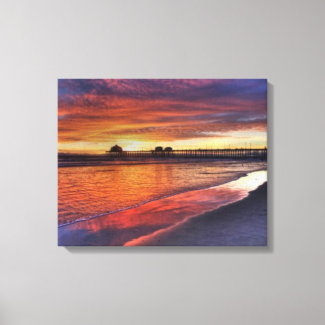 Toile Huntington Beach Pier, Californie (Recto)