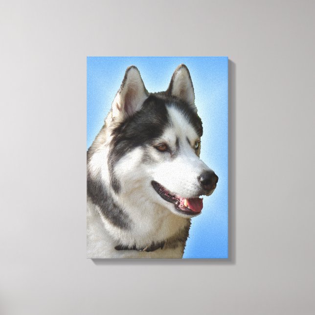 Toile Husky Imprimer Étitré Husky Malamute Canvas Chien (Recto)