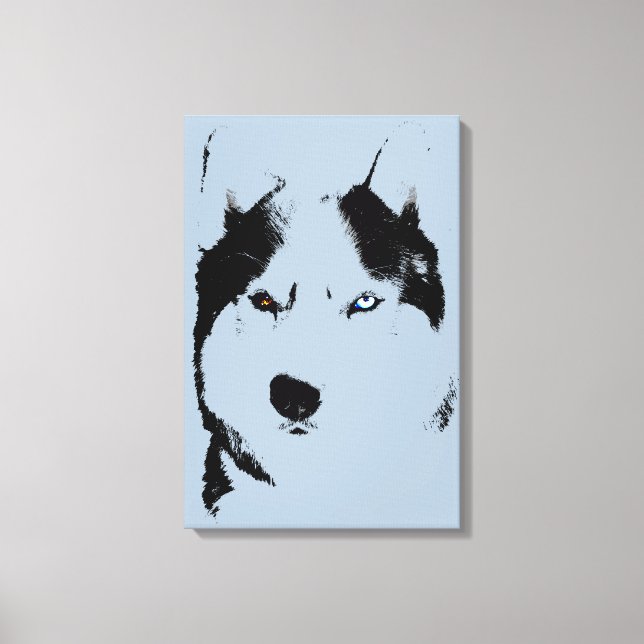 Toile Husky Imprimer Étitré Husky Malamute Canvas Chien (Recto)