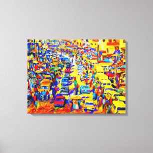 Toile Hustle et rythme en Ini Brown