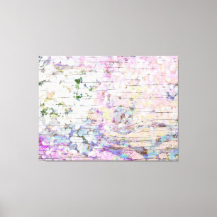 Toile Hydrangea Floral rose Pays Bois Vintage