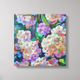 Toile Hydrangée artistique Hortensia Art Abstrait floral