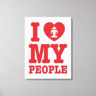 Toile I Heart (Love) Erawan My Lao People