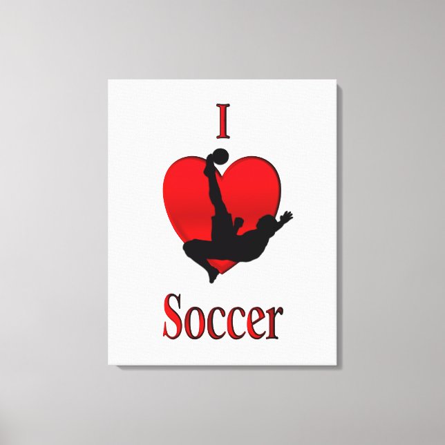 Toile I Heart Soccer (Recto)