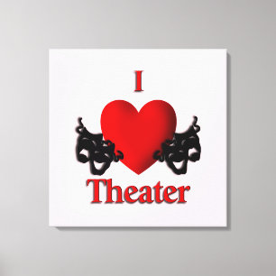 Toile I Heart Theater Pink
