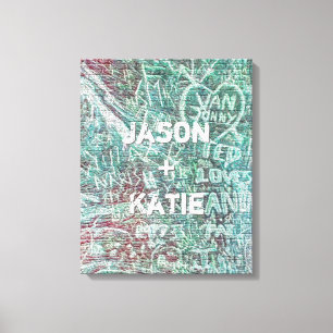 Toile I Heart Urban Street Art Graffiti Chalk Avec Nom