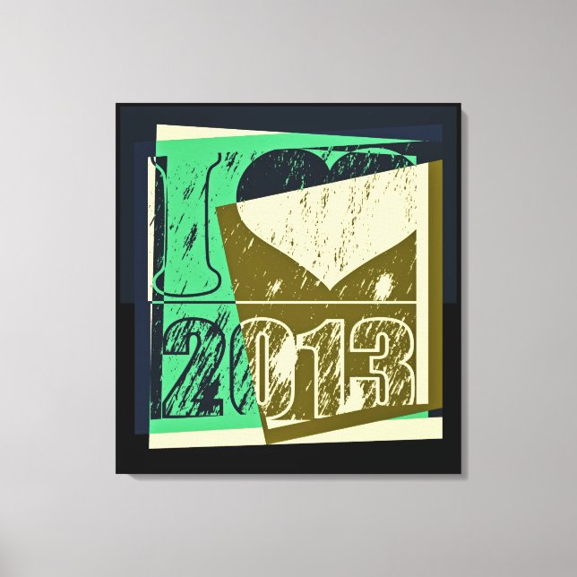 Toile I love 2013 - Pop art Wrapped Canvas (Recto)