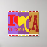 Toile I love California - Pop art 2<br><div class="desc">I love California - Pop art</div>