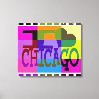 Toile I love Chicago - Pop art