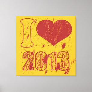 Toile I love (coeur) 2013 - Bonne année 2013 - Noël