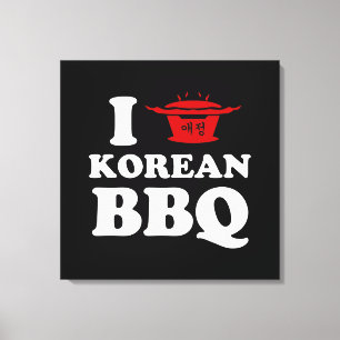 Toile I Love Korean BBQ (고 기 구 이)