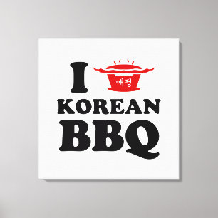 Toile I Love Korean BBQ (고 기 구 이)