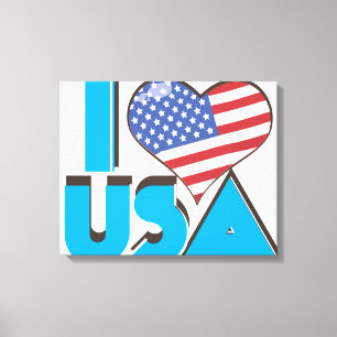 Toile I Love USA Retro 80s